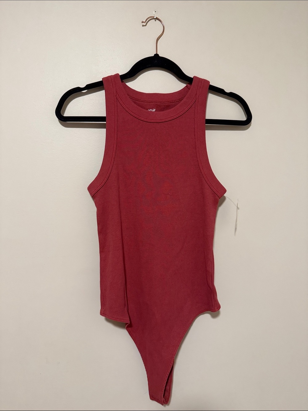 NWT Aerie Ribbed Red High Neck Bodysuit